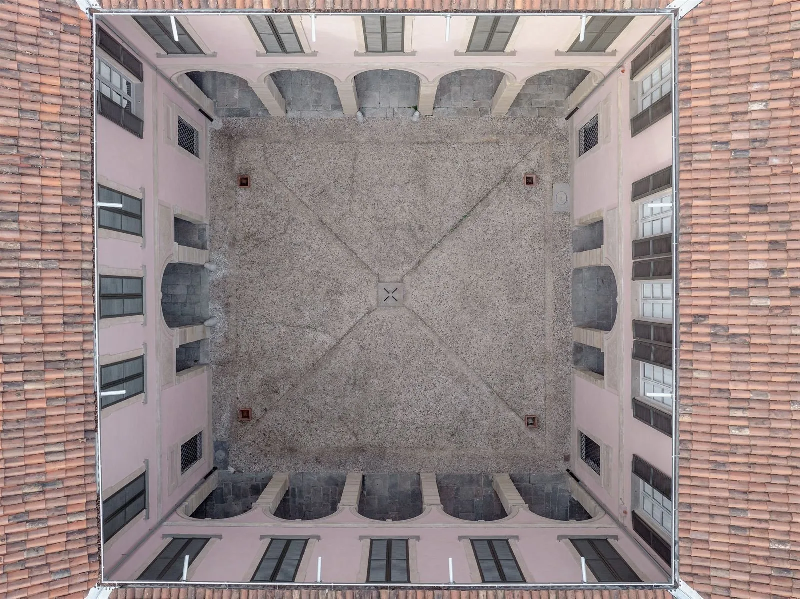 Museo Villa Manzoni — Corte nobile - dall'alto