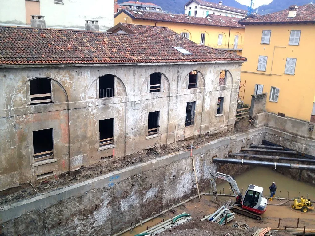 Palazzo Monti — Abbassamento falda