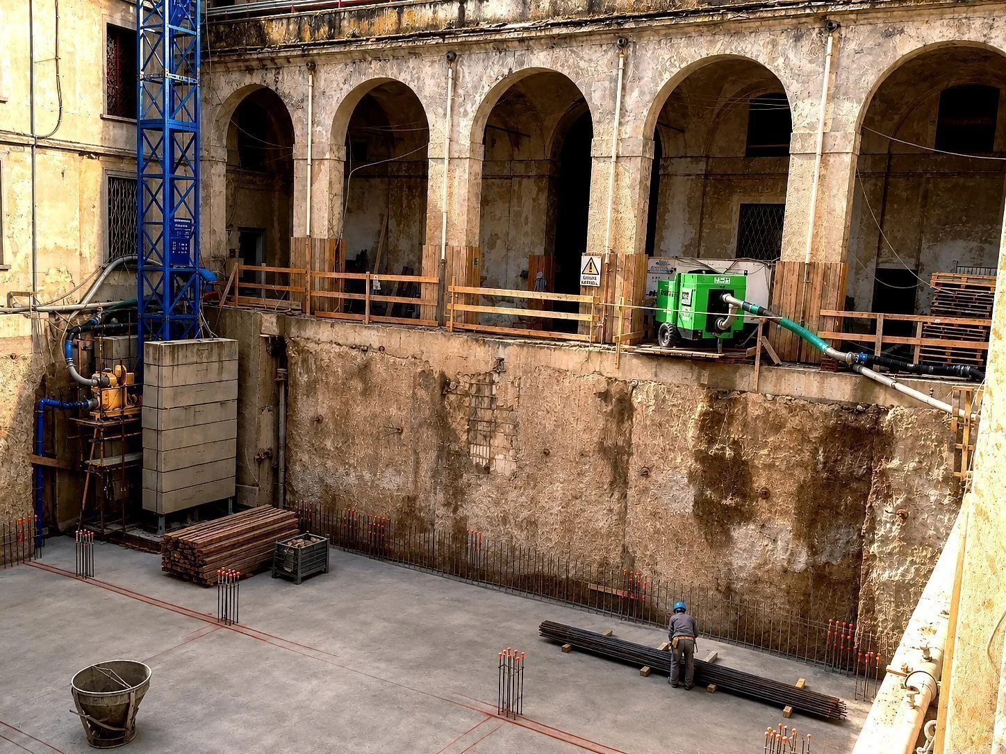 Palazzo Monti — Completamento scavo