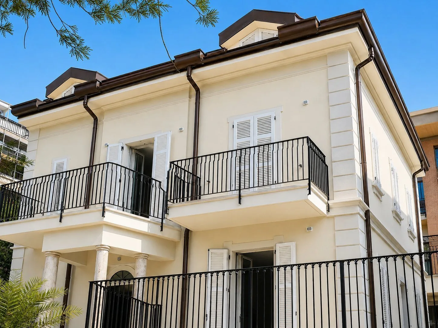 Villa Wanda — Facciata completata