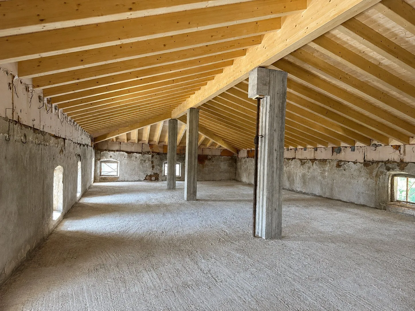 Villa lungo il Brembo — Nuove strutture e copertura