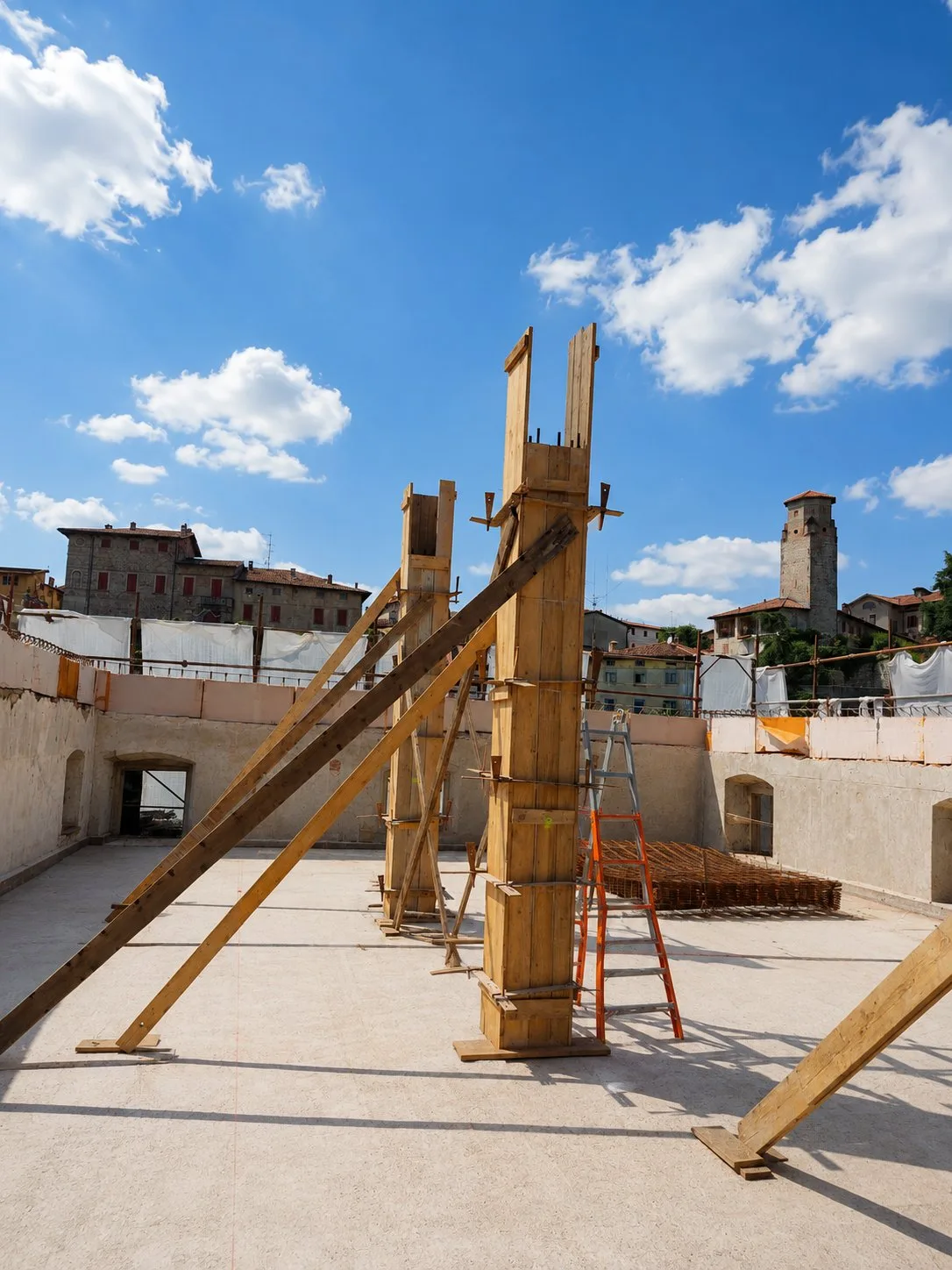 Villa lungo il Brembo — Nuove strutture in c.a. mansarda